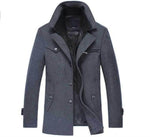 Winter Wool Coat Slim Fit Jackets Men Casual Outerwear - Trend Catalog