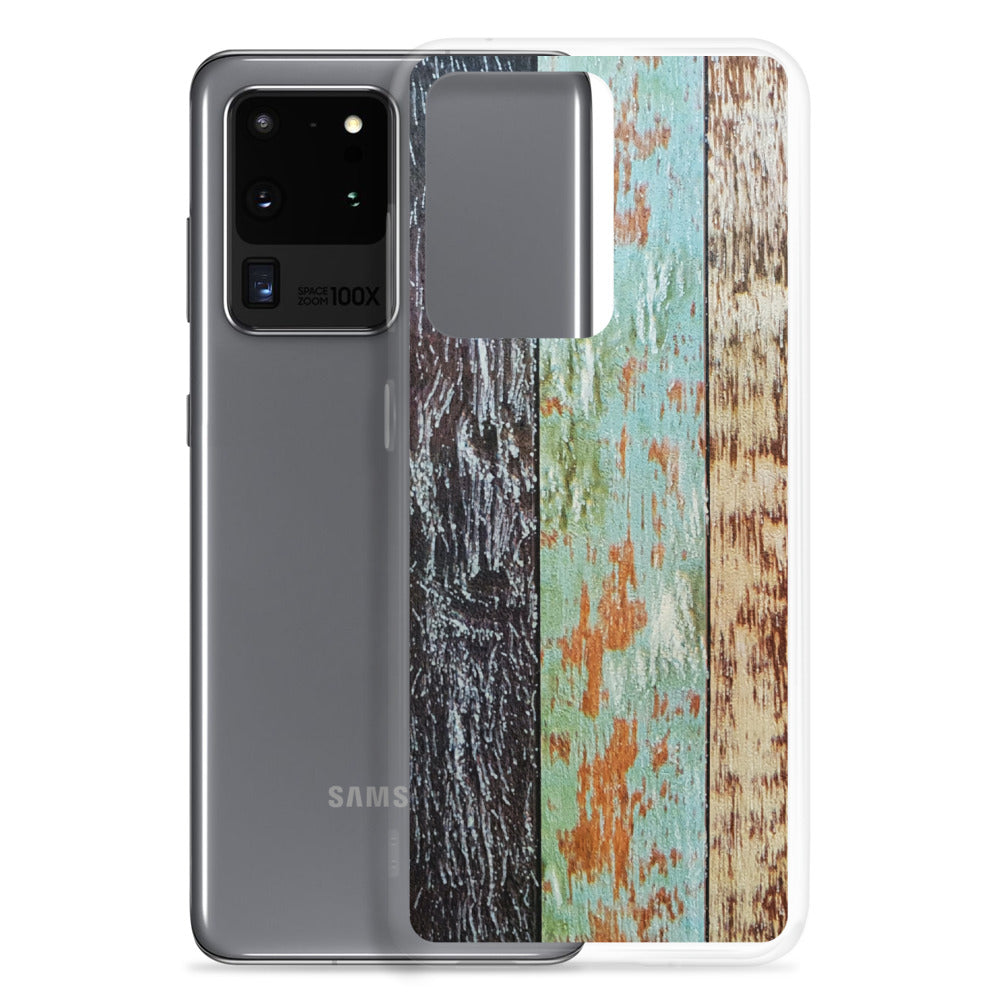 Blue wood weathered Samsung Phone Case - Trend Catalog - Wood panel Phone case