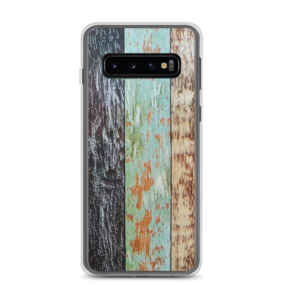 Blue wood weathered Samsung Phone Case - Trend Catalog - Wood panel Phone case