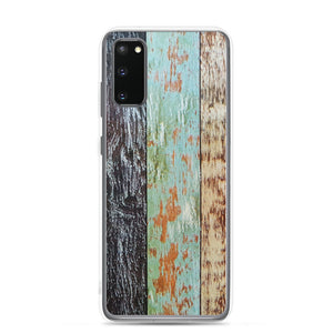 Blue wood weathered Samsung Phone Case - Trend Catalog - Wood panel Phone case