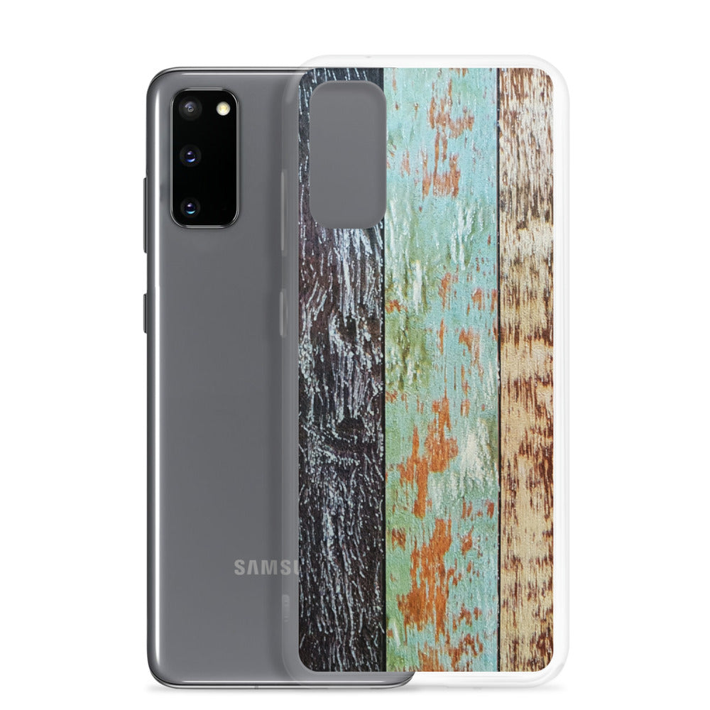 Blue wood weathered Samsung Phone Case - Trend Catalog - Wood panel Phone case