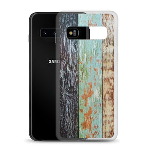 Blue wood weathered Samsung Phone Case - Trend Catalog - Wood panel Phone case