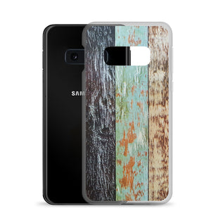 Blue wood weathered Samsung Phone Case - Trend Catalog - Wood panel Phone case