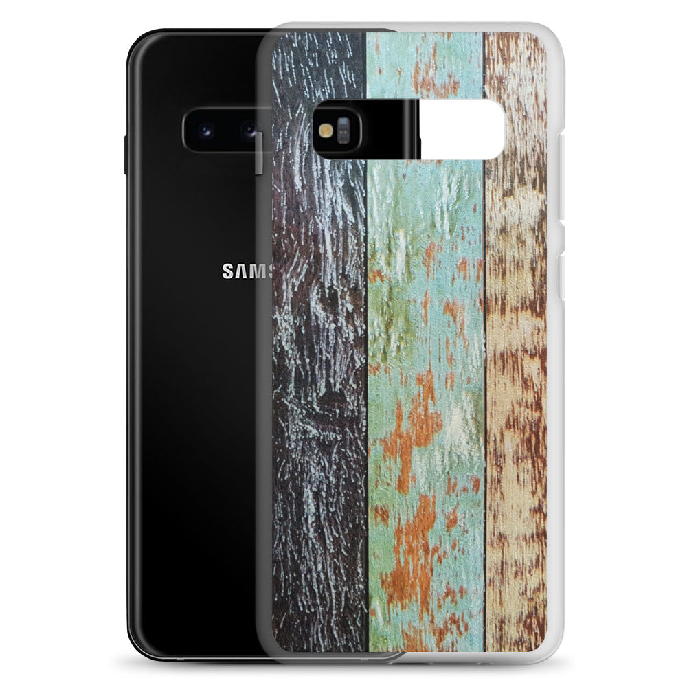 Blue wood weathered Samsung Phone Case - Trend Catalog - Wood panel Phone case