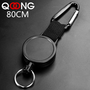 80CM Wire Rope Camping Telescopic Burglar Chain Key Holder Tactical Keychain Outdoor Key Ring Return Retractable Key Chain H24 - Trend Catalog - 