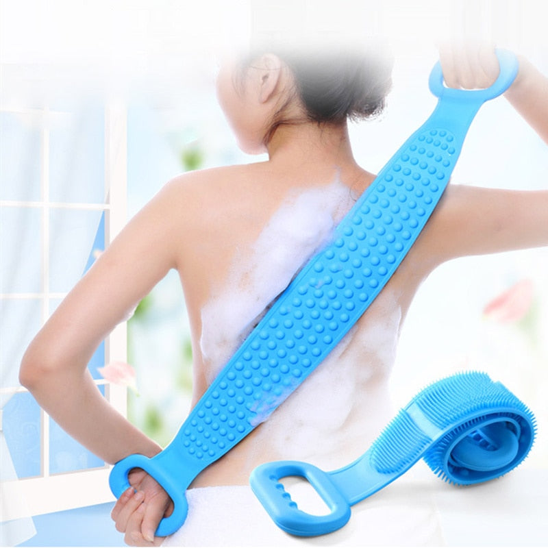 Magic Silicone Brushes Bath Towels Rubbing Back Mud Peeling Body Massage Shower Extended Scrubber Skin Clean Shower Brushes - Trend Catalog - 