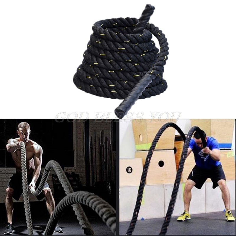 Heavy Jump Rope Skipping Rope Workout Battle Ropes Men Women Total Body Workouts Power Training Improve Strength Building Muscle - Trend Catalog - 