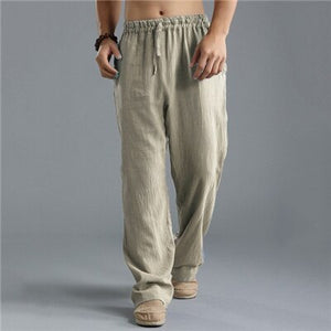 Fashion Men Wide Leg Pants Bruce Lee Chinese Style Traditional Kung Fu Wushu Linen Trousers Viking Pirate Bottoms Tang Clothes - Trend Catalog - 