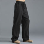Fashion Men Wide Leg Pants Bruce Lee Chinese Style Traditional Kung Fu Wushu Linen Trousers Viking Pirate Bottoms Tang Clothes - Trend Catalog - 
