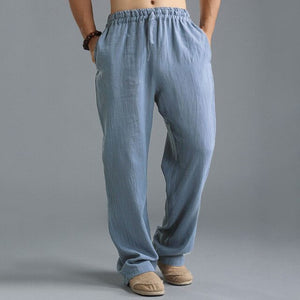 Fashion Men Wide Leg Pants Bruce Lee Chinese Style Traditional Kung Fu Wushu Linen Trousers Viking Pirate Bottoms Tang Clothes - Trend Catalog - 