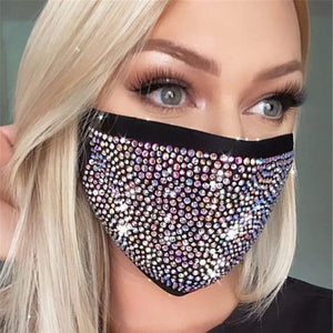 2020 Fashion Sparkly Rhinestone Mask, Elastic Reusable, Washable, Fashion Masks, Face Bandana, Face Decor Jewelry - Trend Catalog - 2020 Fashion Sparkly Rhinestone Mask