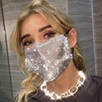 2020 Fashion Sparkly Rhinestone Mask, Elastic Reusable, Washable, Fashion Masks, Face Bandana, Face Decor Jewelry - Trend Catalog - 2020 Fashion Sparkly Rhinestone Mask