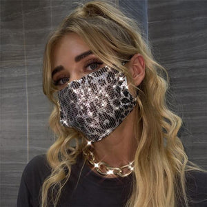 2020 Fashion Sparkly Rhinestone Mask, Elastic Reusable, Washable, Fashion Masks, Face Bandana, Face Decor Jewelry - Trend Catalog - 2020 Fashion Sparkly Rhinestone Mask