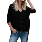 women's waffle knit tunic blouse shirt - Trend Catalog
