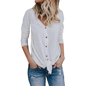 women's waffle knit tunic blouse shirt - Trend Catalog