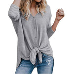 women's waffle knit tunic blouse shirt - Trend Catalog